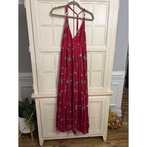 HOLDING HORSES Red Floral Maxi Dress